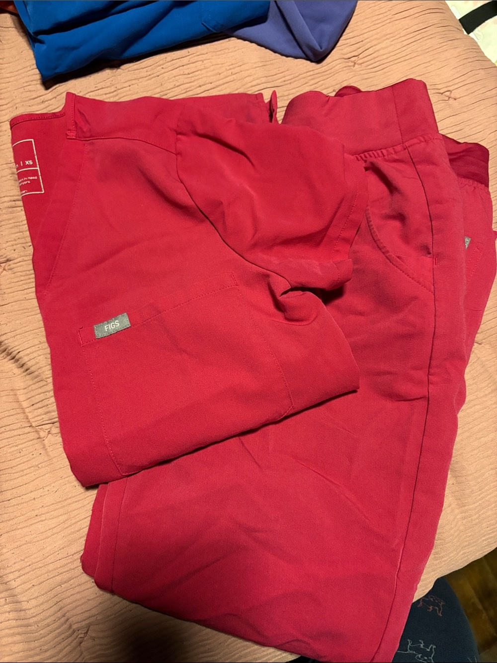 Figs Short Sleeve Top in pink